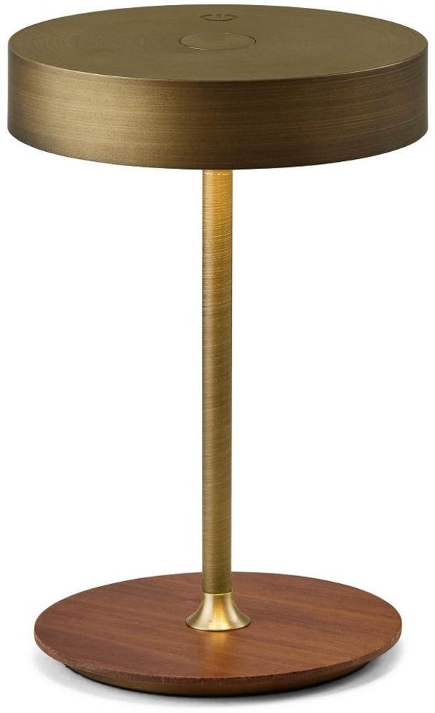 Halo Design 745784 LED Akku Tischleuchte On The Move antikmessing walnuss Bild 1