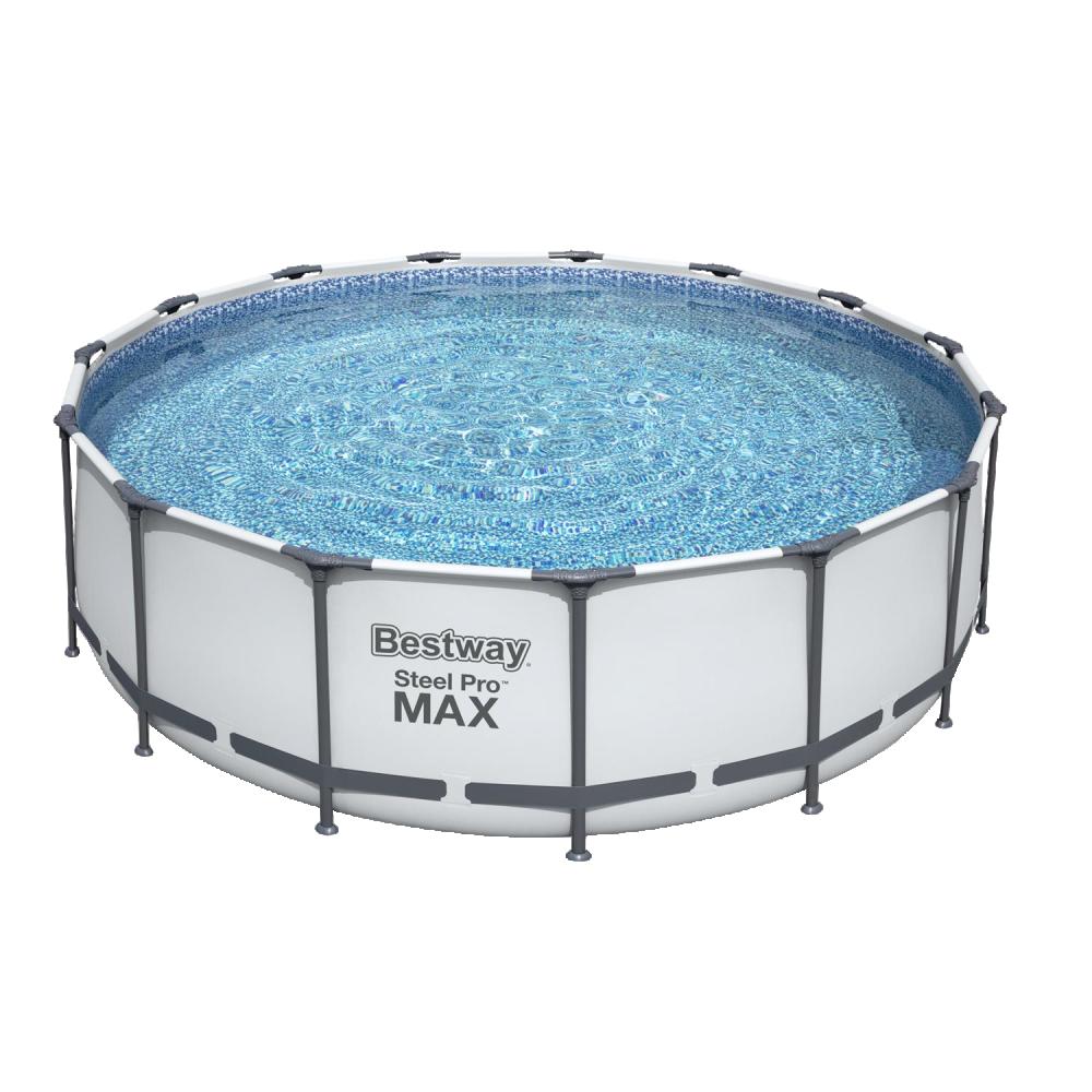 BESTWAY Framepool Bestway Frame Pool Steel Pro Komplettset 457 x 12 (Komplett-Set), Sicherheitsleiter Bild 1