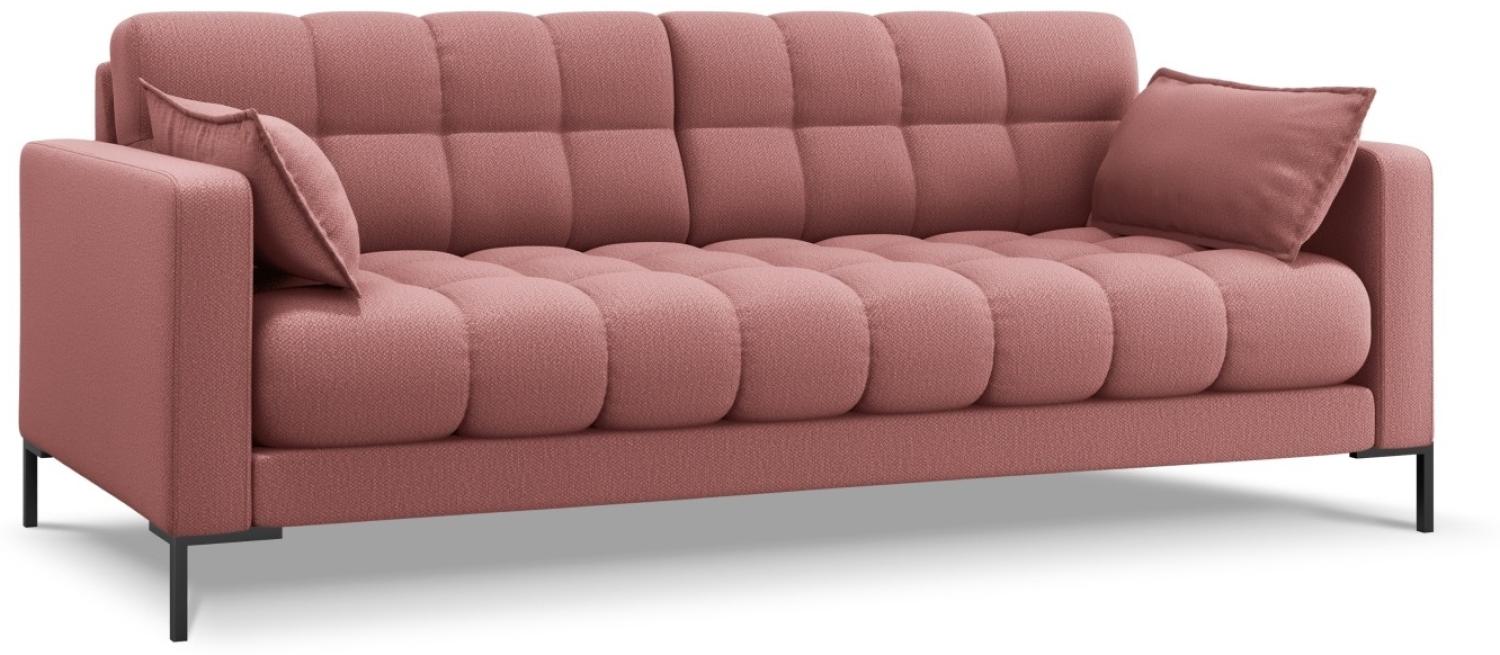 Micadoni 3-Sitzer Sofa Mamaia | Bezug Pink | Beinfarbe Black Metal Bild 1