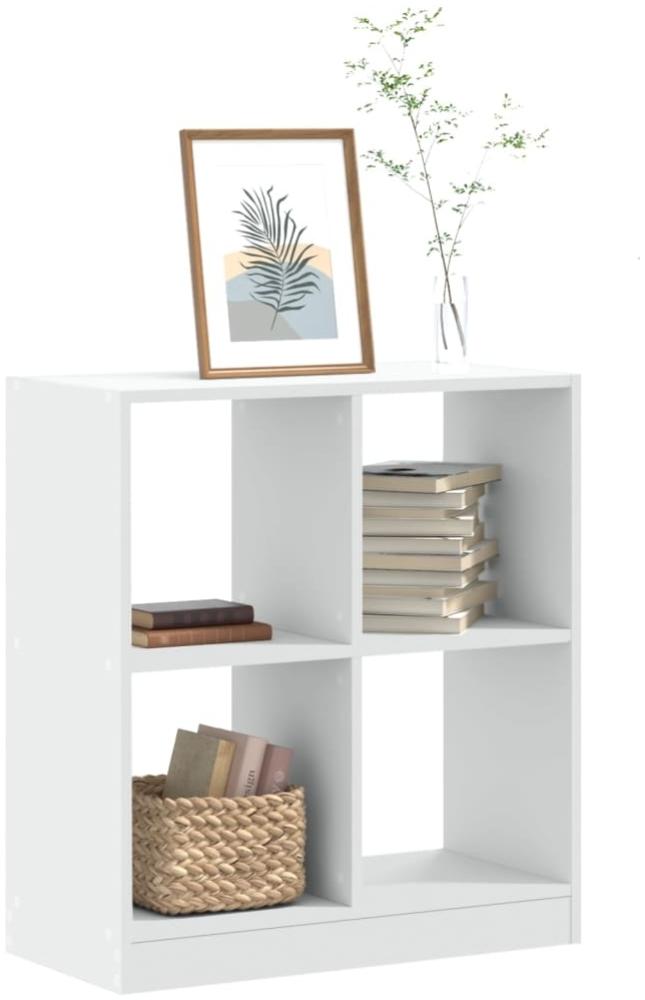 vidaXL Bücherregal Weiß 68,5x32x75 cm Holzwerkstoff 852807 Bild 1