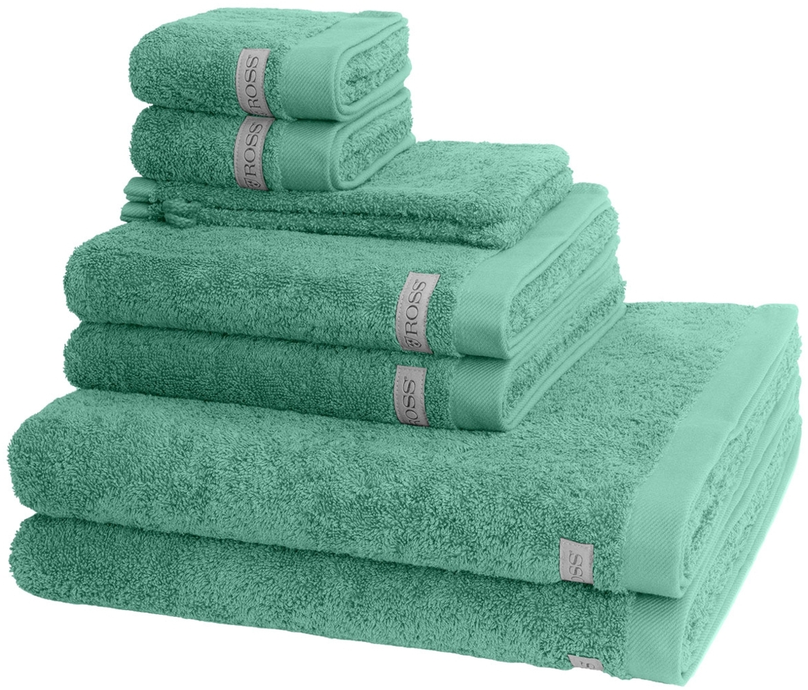 Ross Sinfonie 8 tlg. Frottier-Set - 2 X Handtuch (50 X 100cm), 2 X Duschtuch (70 X 140cm), 2 X Gästetuch (30 X 50cm), 2 X Waschhandschuh (16 X 22cm) - 500 g/m2 - Karibik Bild 1