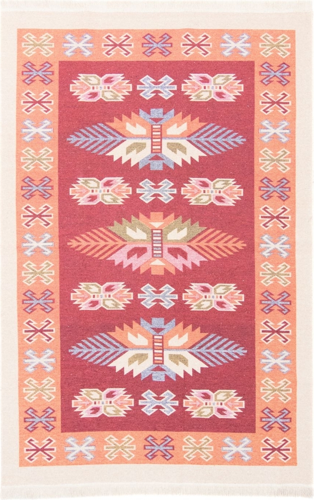 Morgenland Kelim Teppich - Trendy - Gizeh - rechteckig - 245 x 160 - Rot Bild 1