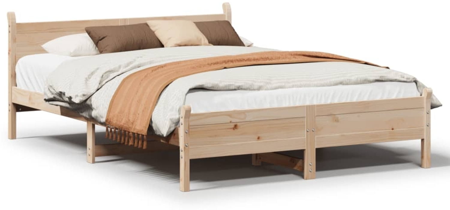 vidaXL Massivholzbett ohne Matratze 150x200 cm Kiefernholz 855588 Bild 1