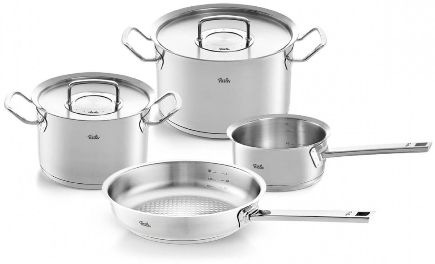 Fissler Original-Profi Collection Set 4-tlg. Mit Stielkasserolle und 24 cm Pfanne, Edelstahl 18/10, 084-378-04-000 Bild 1