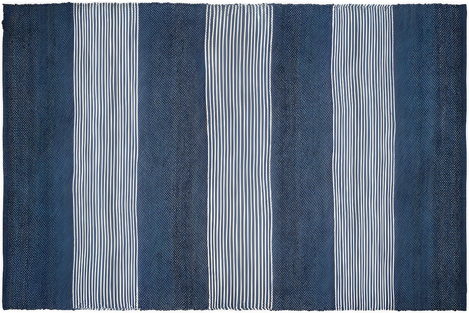 Vente-unique - Teppich handgewebt - Jute - 160 x 230 cm - Blau & Weiß - KOCHI Bild 1