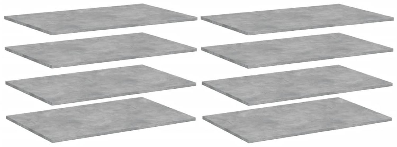 vidaXL Bücherregal-Bretter 8 Stk. Betongrau 80x50x1,5 cm Holzwerkstoff 805355 Bild 1