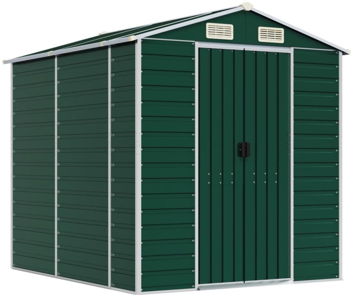 vidaXL Gerätehaus Grün 191x215x198 cm Verzinkter Stahl 3188232 Bild 1