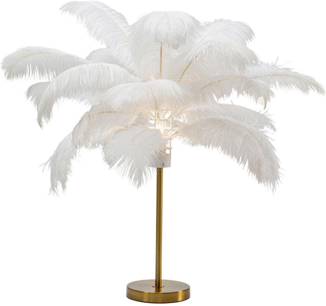 KARE Design Tischleuchte Feather Palm Weiß 60cm 53745 Bild 1