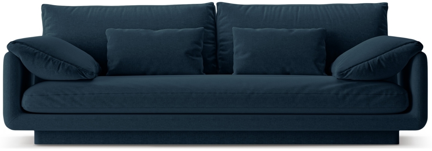 Micadoni Sofa Torino 3-Sitzer Strukturierter Stoff Marineblau Bild 1