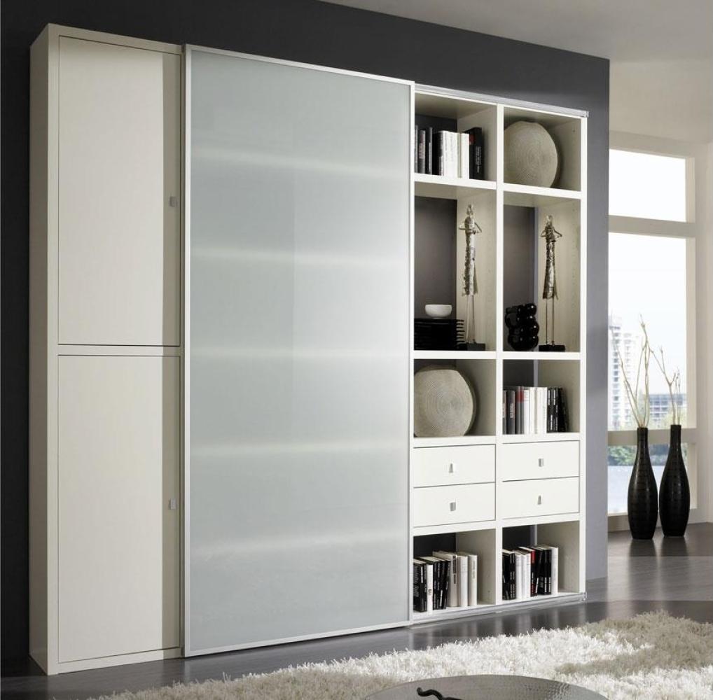 FIF 'TORO 28' Regalwand System weiß matt lackiert Glas satiniert Bild 1