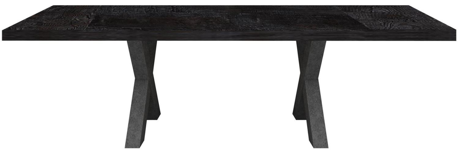 Esstisch Enzo Di Lusso 175(225/275)x78x100 Tafel Graphit/Flamed Wood Black 13967-175-ma Bild 1