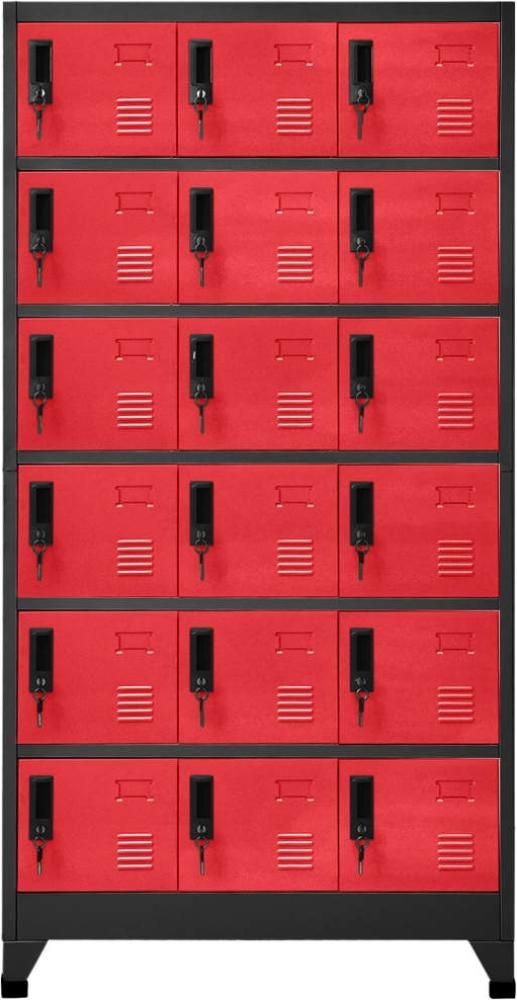 vidaXL Schließfachschrank Anthrazit und Rot 90x40x180 cm Stahl 339833 Bild 1