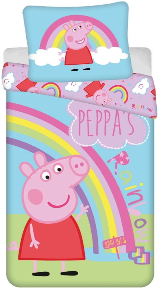 Peppa Pig Bettwäsche-Set "PEP016" Kinder Bettgarnitur 140×200 + 70×90 cm Bild 1