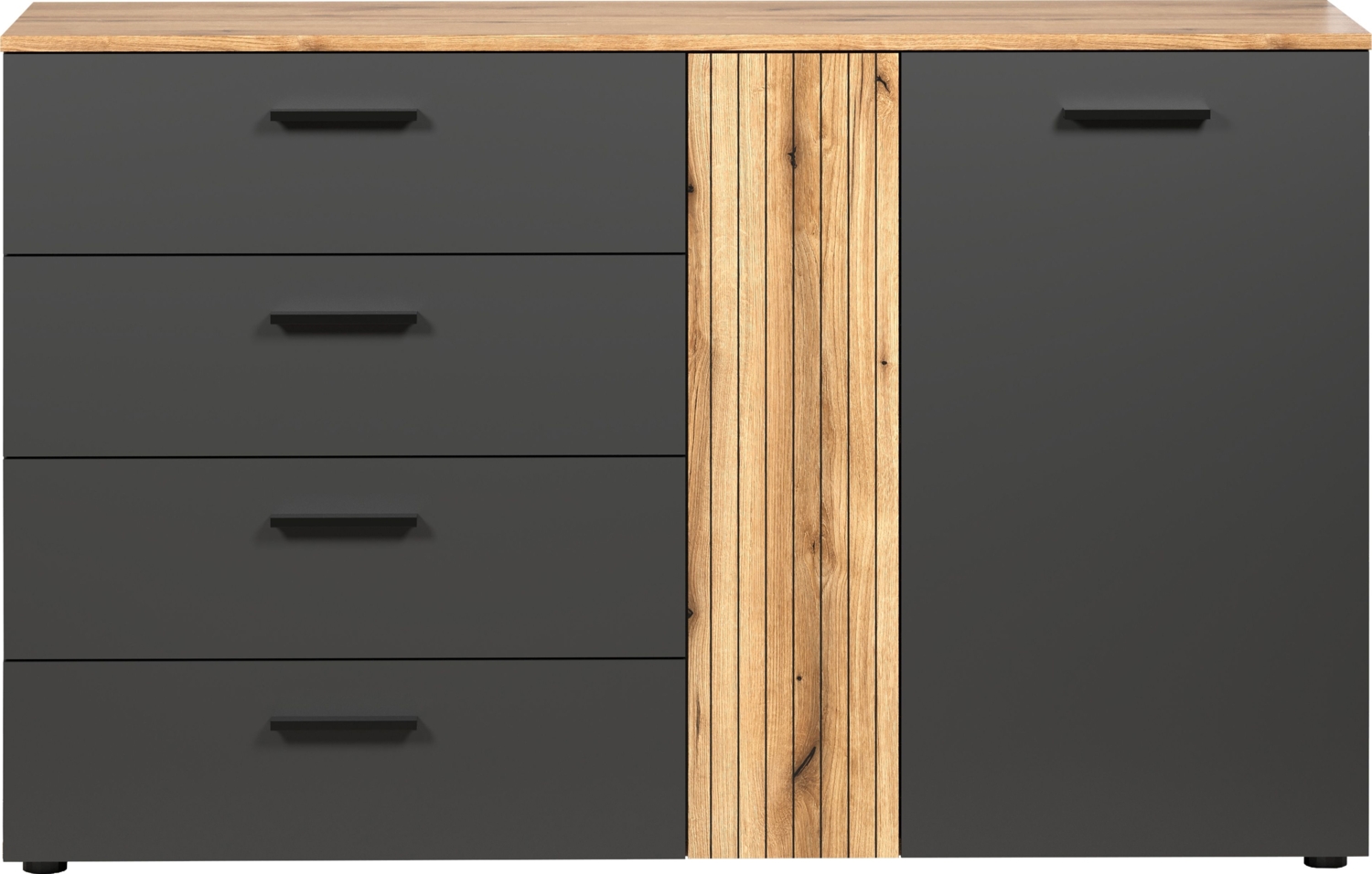 Sideboard Esteban in grau und Eiche Evoke 139 cm Bild 1