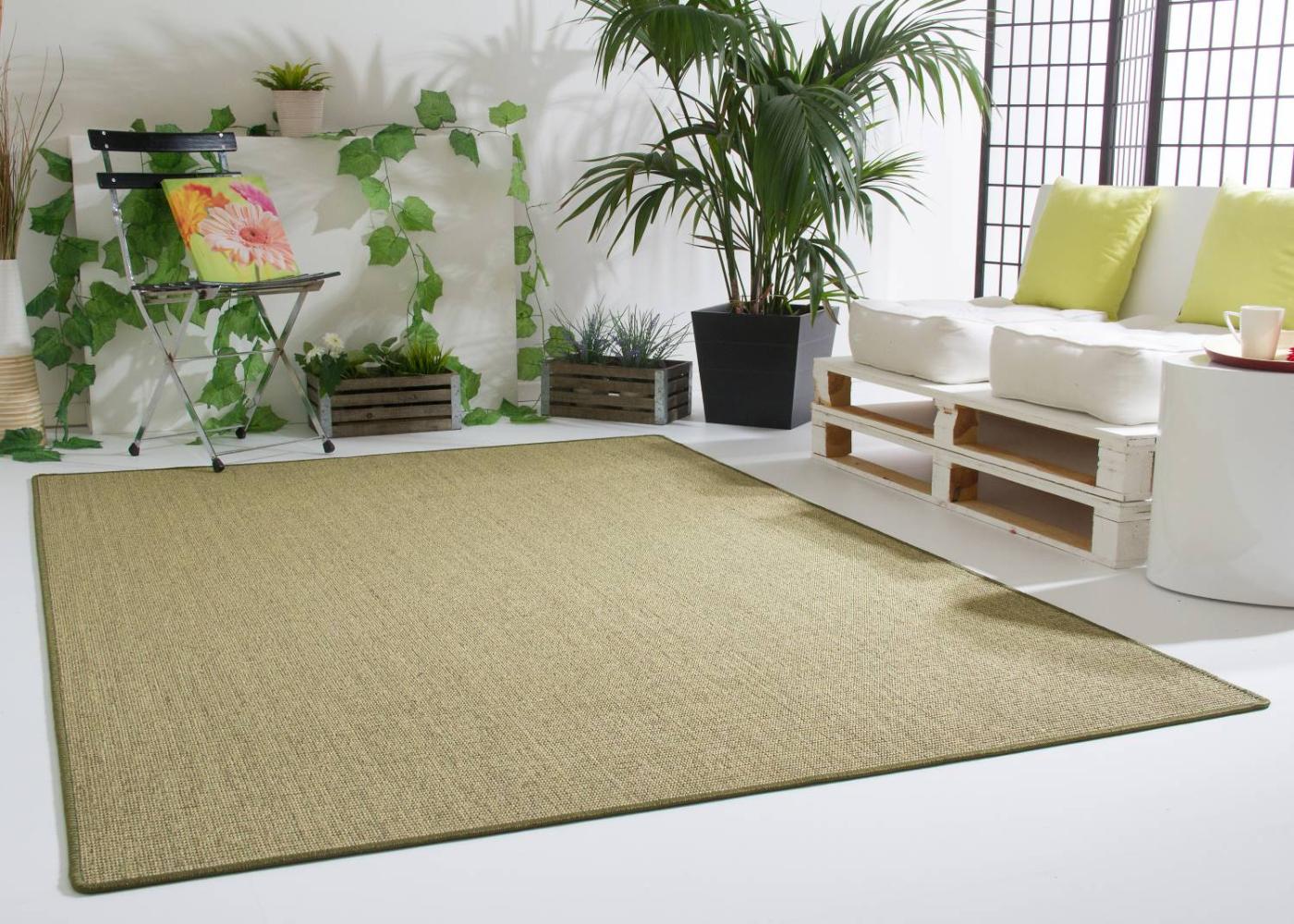 Sisal Teppich Acapulco - gekettelt, Farbe: grün, Größe: 160x230 cm Bild 1