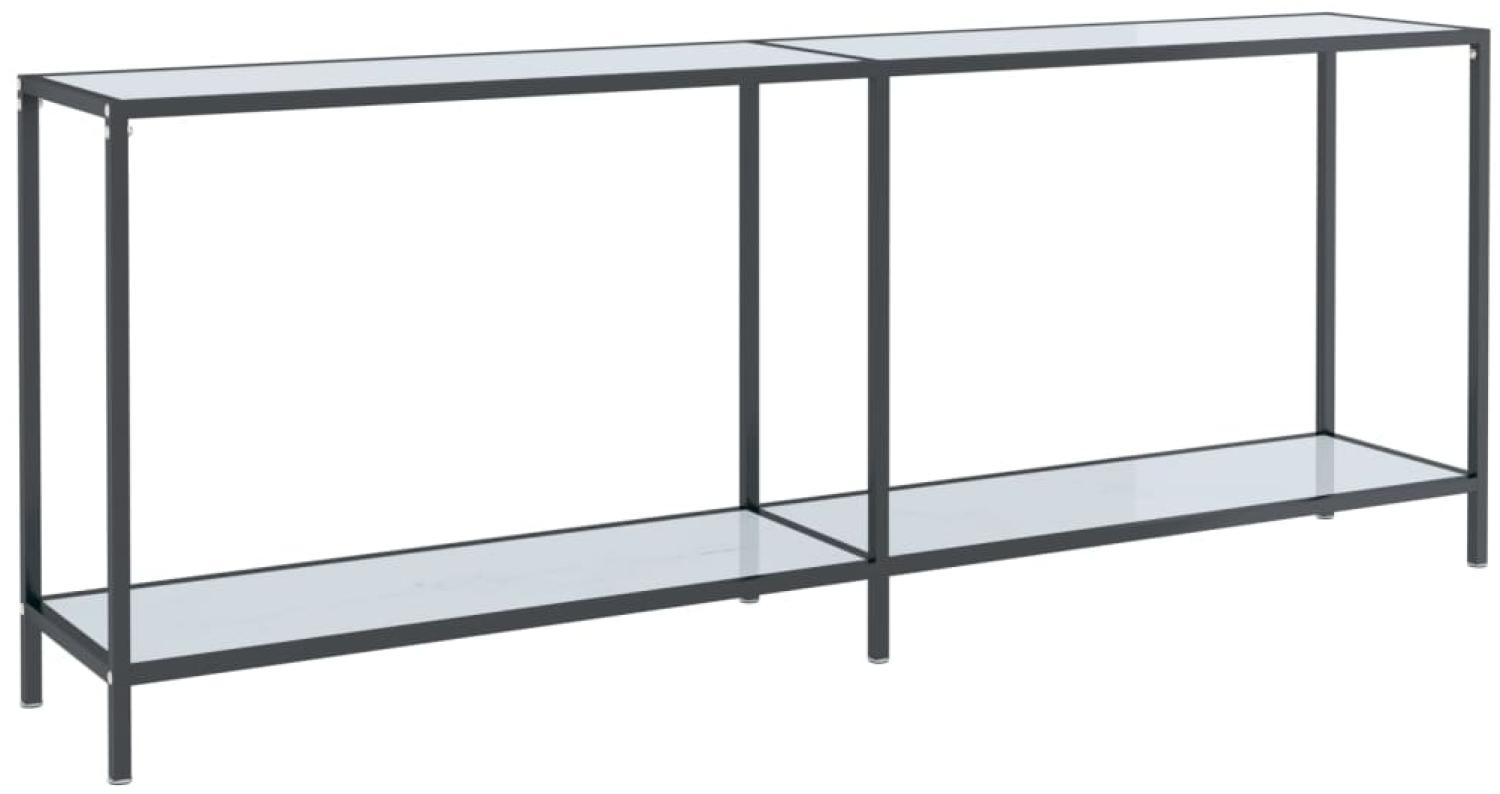 vidaXL Konsolentisch Weiß 200x35x75,5 cm Hartglas 331708 Bild 1