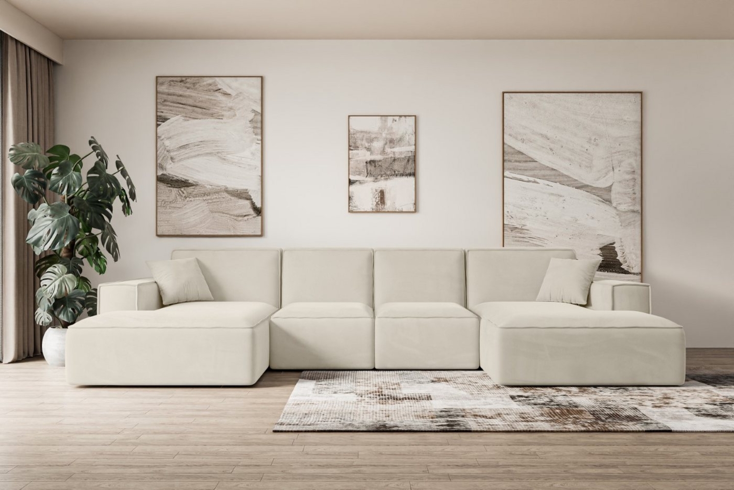 ALTDECOR Wohnlandschaft SIERRA-U, Sofa Praktische Bequeme Funktionsecke Couch U-Form Eckcouch, Corner Sofa U-Form Vielseitige Sofa Wohnlandschaft Wohnzimmer Bild 1