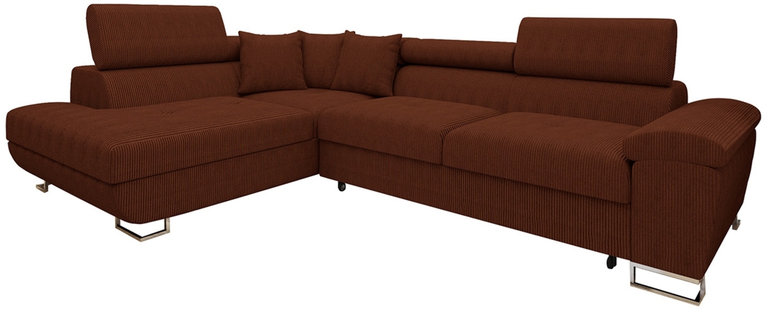 Ecksofa Cotere Cord (Farbe: Poso 39, Seite: Links) Bild 1