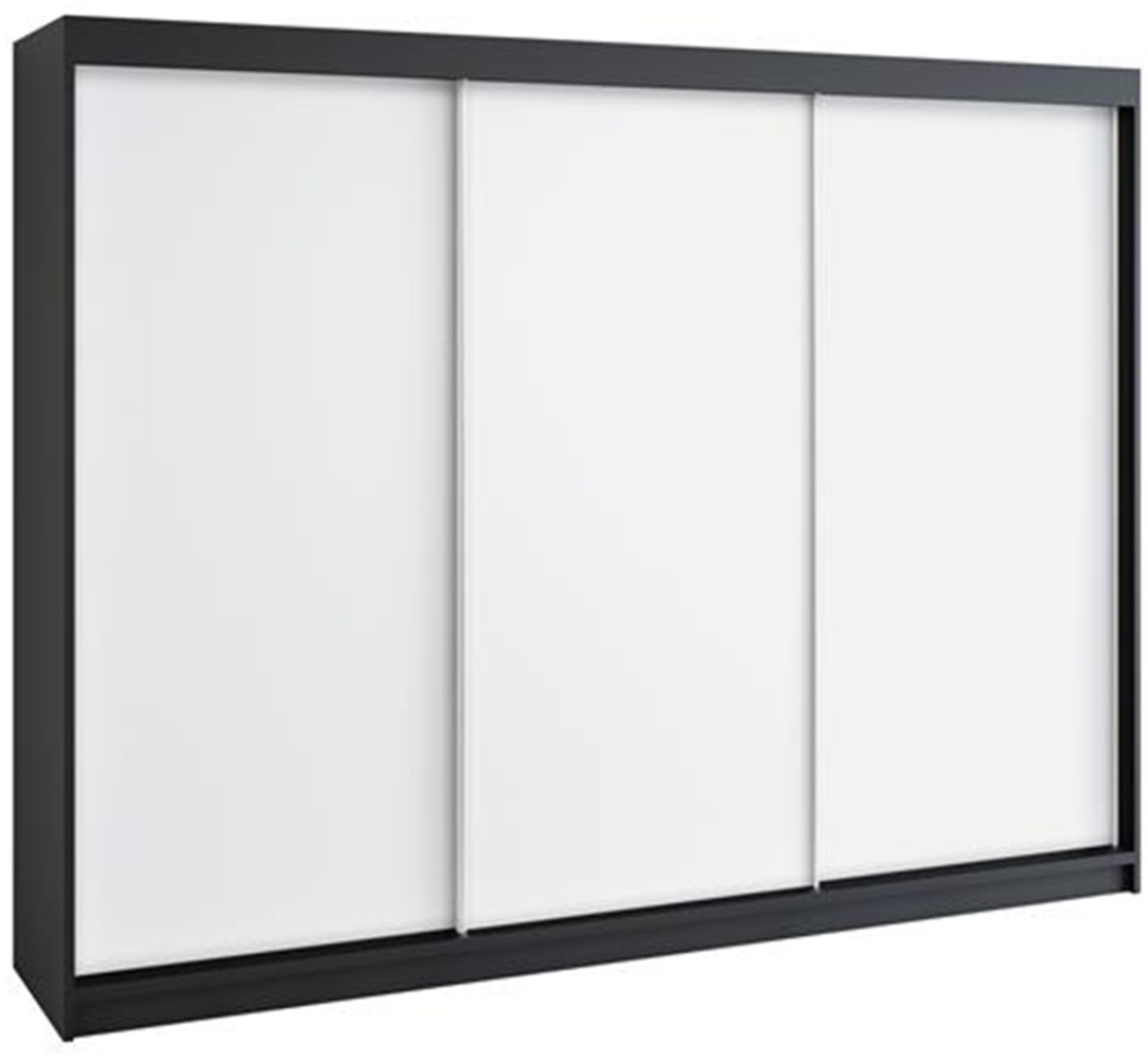 Schwebetürenschrank MERO 3-türig Schrank 200 cm Farbe: Schwarz ,weiß Bild 1