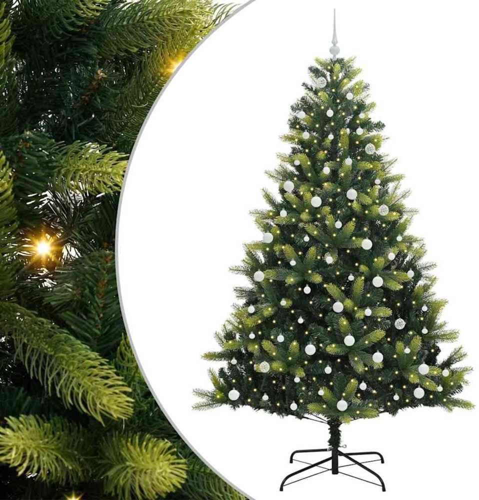 vidaXL Künstlicher Klapp-Weihnachtsbaum mit 300 LEDs Grün 240 cm 3396012 Bild 1