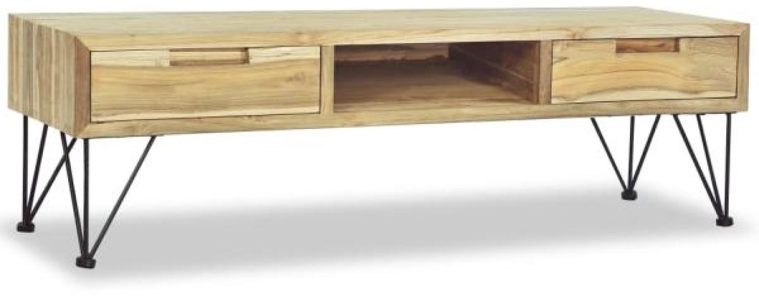 vidaXL TV-Schrank 120 x 35 x 35 cm Teak Massiv 244575 Bild 1