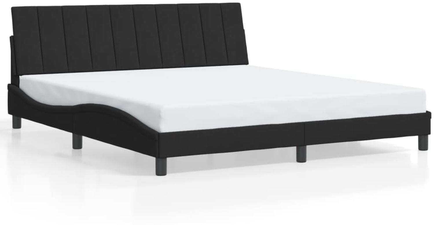 vidaXL Bettgestell ohne Matratze "Hanko" Schwarz 180x200 cm Samt 3207863 Bild 1