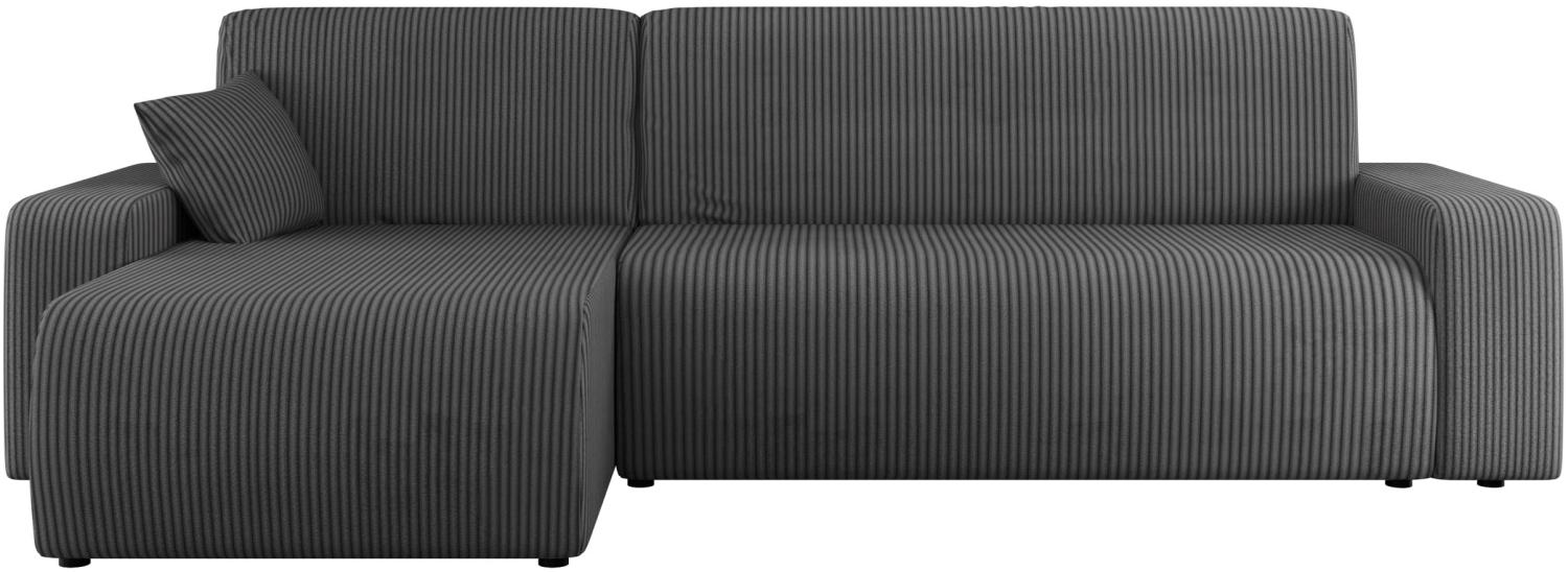 Ecksofa Pixalo L Cord mit Schlaffunktion und Bettkasten (Farbe: Poso 22) Bild 1