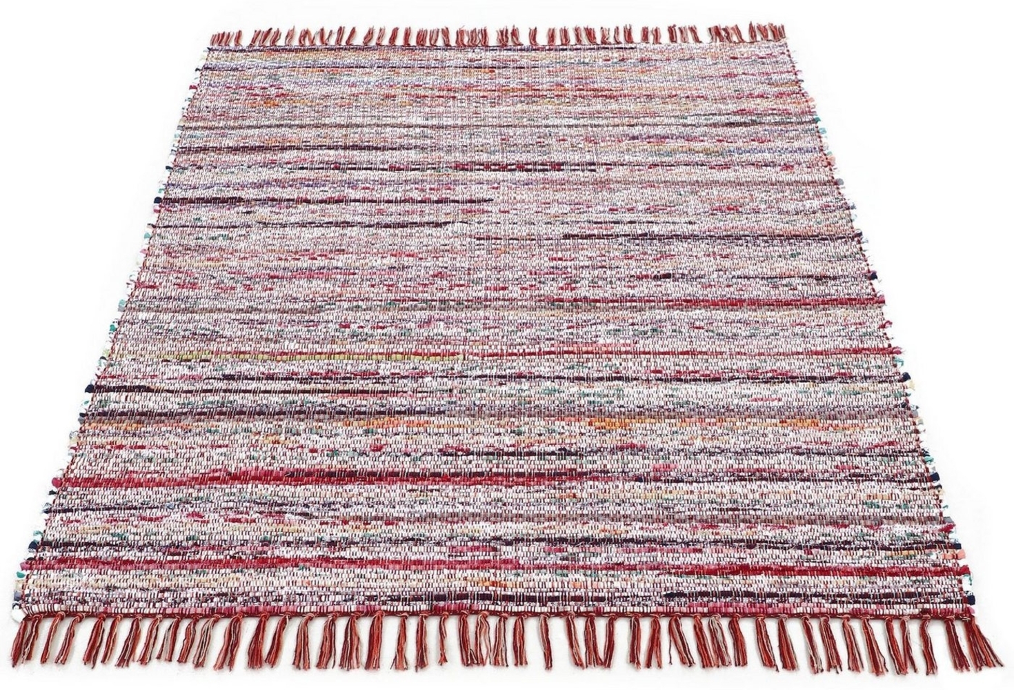 carpetfine Teppich Kelim Chindi, Wendeteppich, rechteckig, Höhe: 6 mm, handgewebt, Fleckerlteppich mit Fransen, auch vielen in Läufergrößen Bild 1