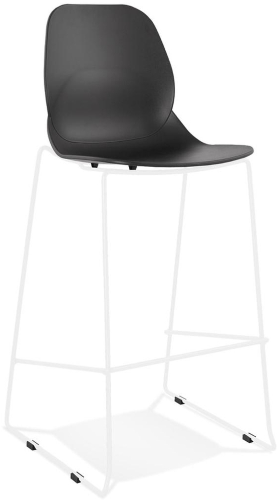 Kadima Design Moderner Hocker | 75cm | Zweifarbig Stapelbar | Schwarz-Weiß | Max 120kg Bild 1