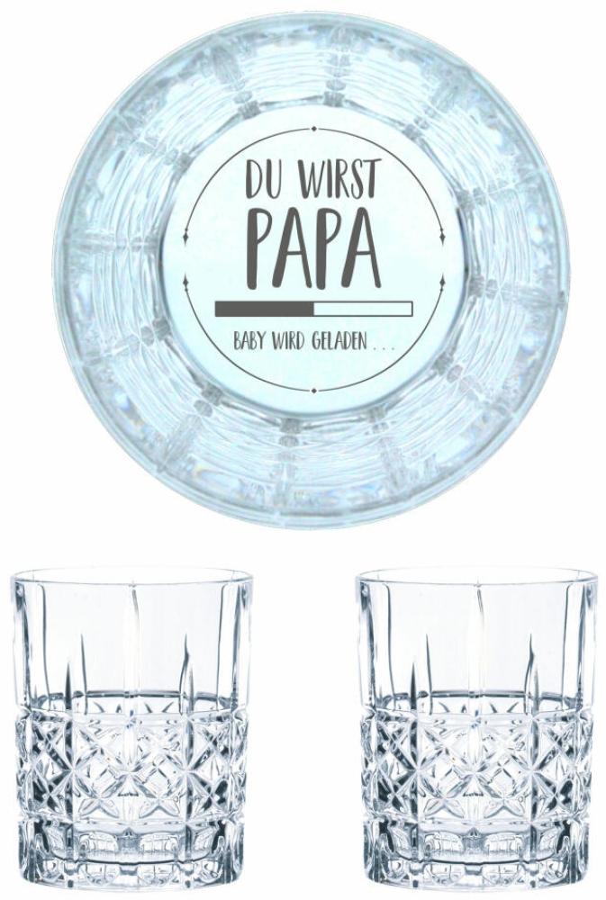 Nachtmann Whiskyglas Gravur Du Wirst Papa, Whiskeygläser Set, Gravur, Geschenk, Kristallglas, 345 ml, 2er Set Bild 1