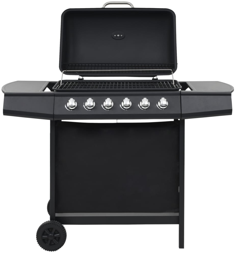 vidaXL Gasgrill mit 6 Flammen Stahl Schwarz 44281 Bild 1