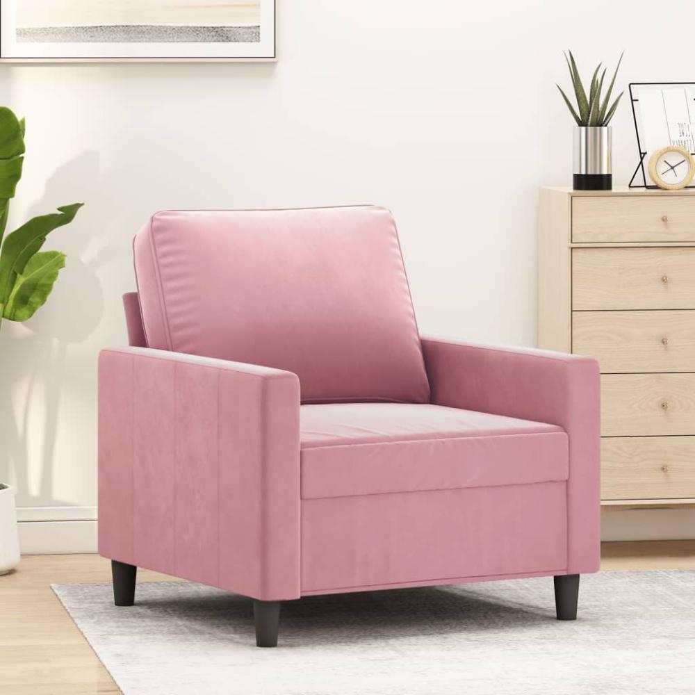 vidaXL Sessel Rosa 60 cm Samt 359182 Bild 1