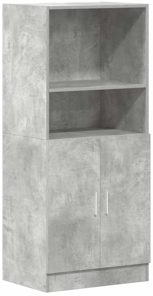 vidaXL Küchenschrank Betongrau 57x41,5x131,5 cm Holzwerkstoff 860124 Bild 1