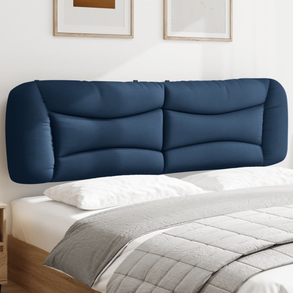 vidaXL Kopfteil-Kissen Blau 180 cm Stoff 374606 Bild 1