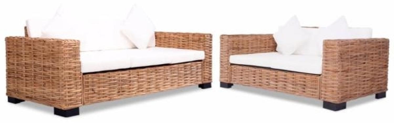 vidaXL Sofa-Set 15-tlg. Natur Rattan 274769 Bild 1