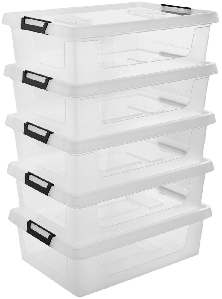 Gardissimo CLIP Aufbewahrungsbox Kunststoffbox Klarsichtbox Box rollbar Bild 1