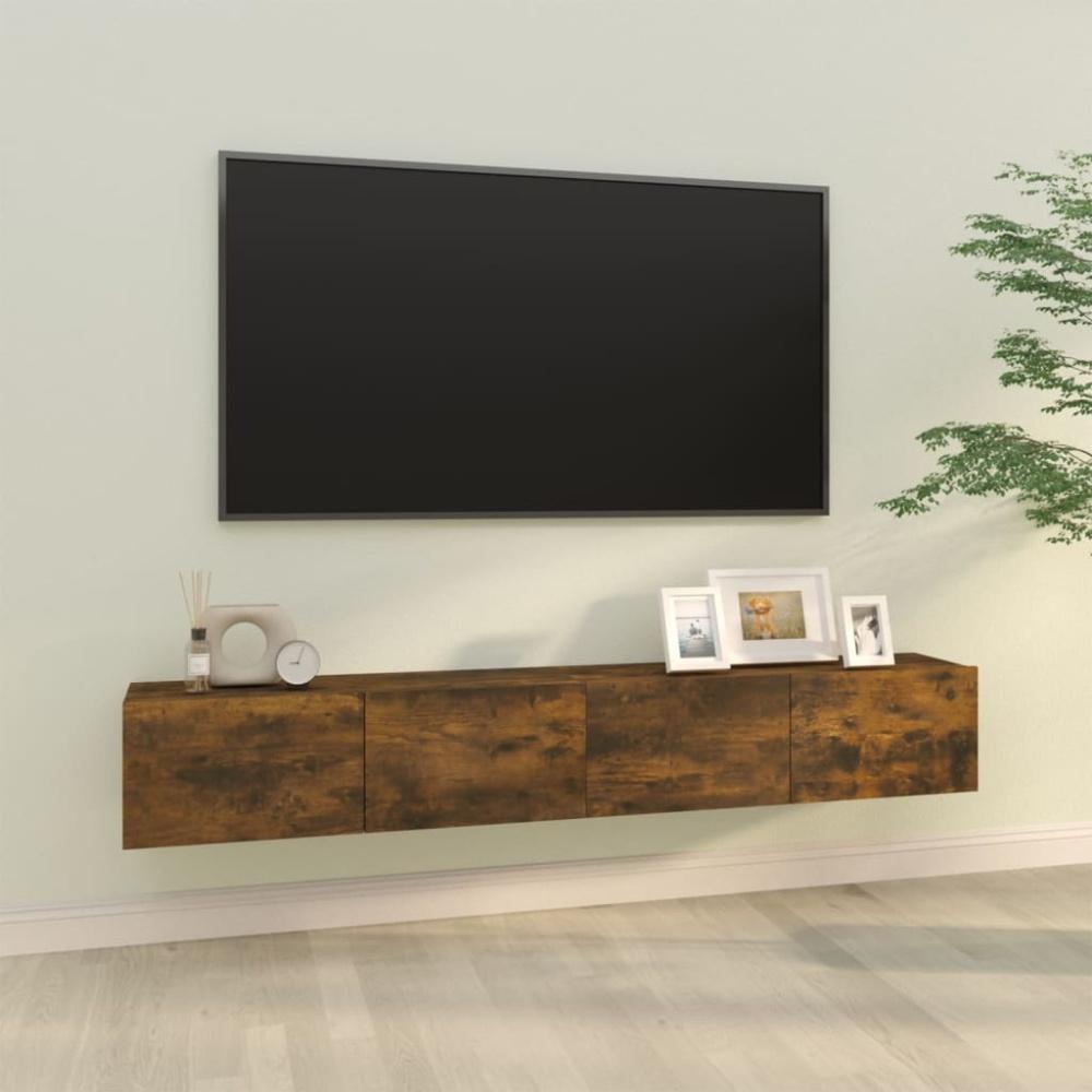 TV-Wandschränke 2 Stk. Räuchereiche 100x30x30 cm Holzwerkstoff Bild 1