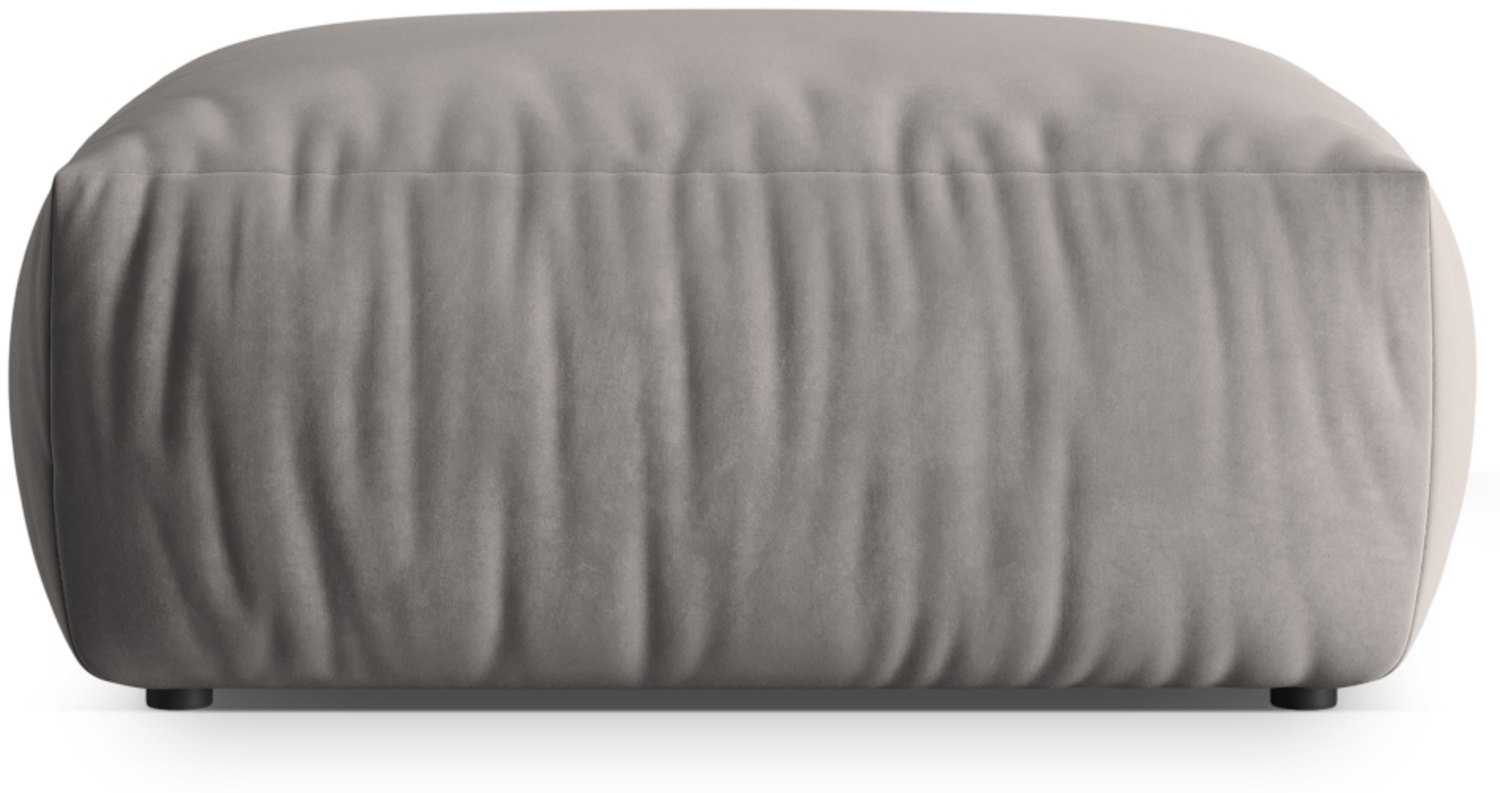 Micadoni Hocker Chris 1-Sitzer Samt Grau Bild 1