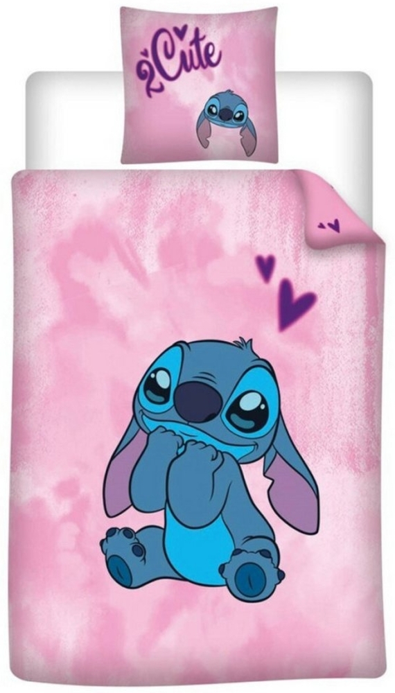 Disney Kinderbettwäsche Disney Stitch Kinder Mikrofaser Bettwäsche 2tlg. Set, 2 teilig, Bettdeckenbezug 135-140x200cm Kissenbezug 65x65 cm Bild 1