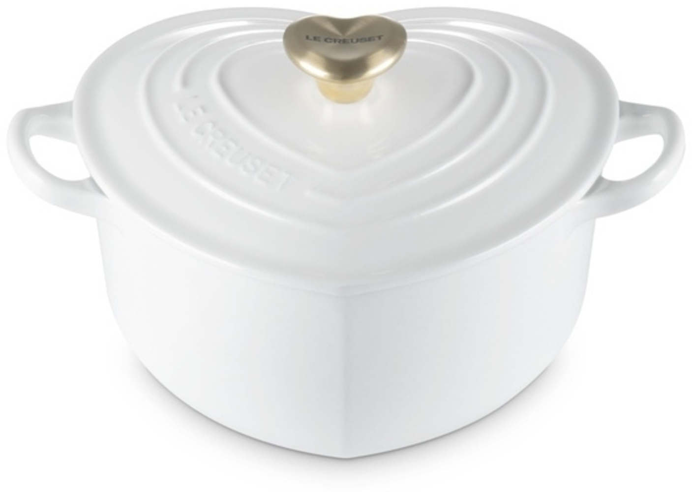 LeCreuset Bräter Herz mit Herzknopf 20cm weiß Bild 1
