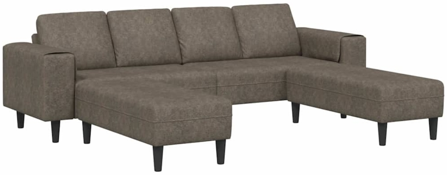 vidaXL Sofa Set Dunkelgrau Faux Wildleder 3335141 Bild 1