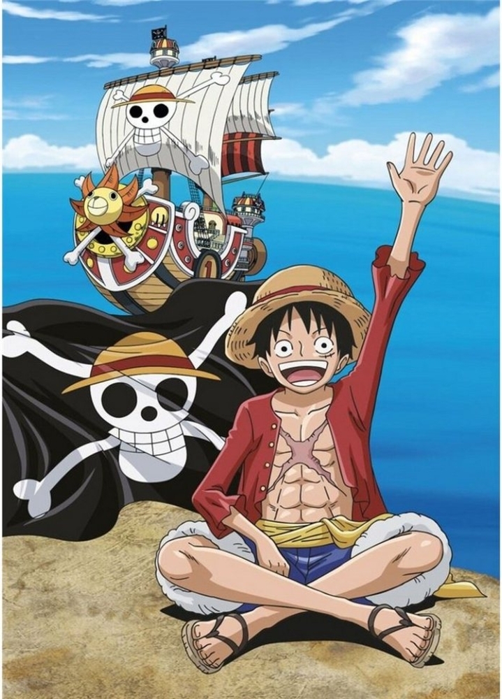 Kinderdecke One Piece - Piraten - Kuscheldecke Fleecedecke - Größe 100x140 cm, empireposter Bild 1