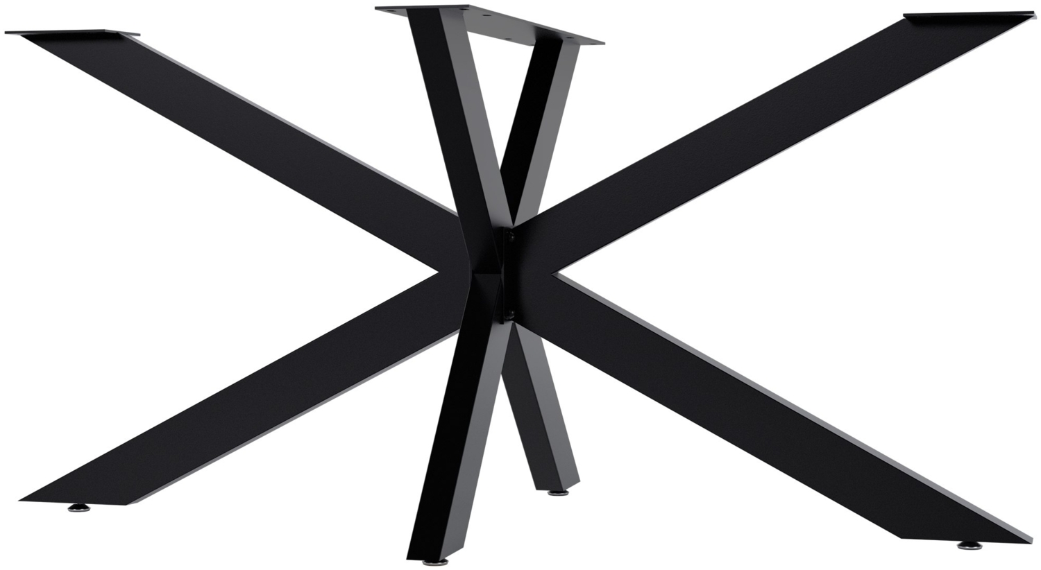 CLP Tischbeine Hardwick aus Stahl in Sternform Höhe 71 cm,schwarz 150x78x71 cm Bild 1