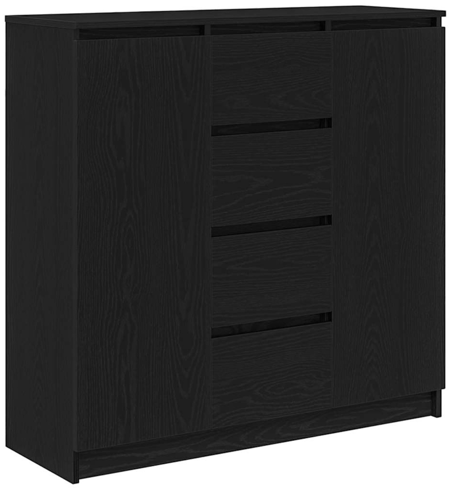 vidaXL Sideboard mit Schubladen Schwarz Eichen-Optik 100,5x35x98,5 cm 3328454 Bild 1