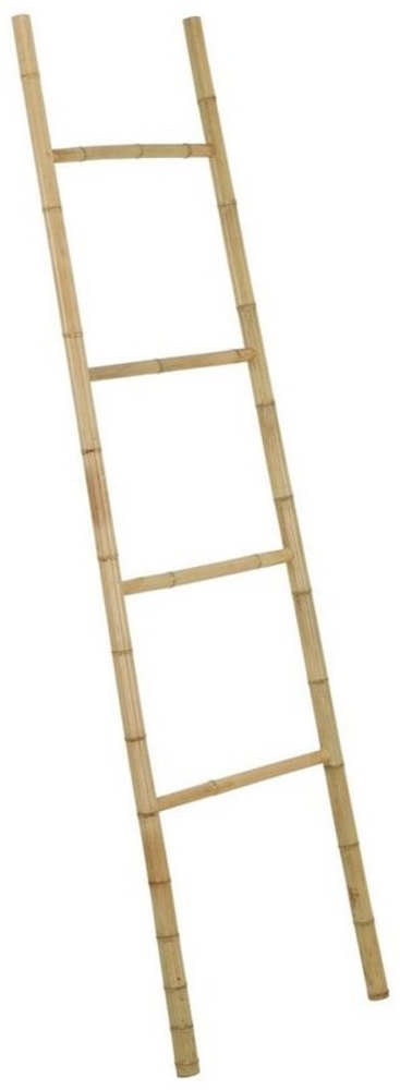 Spetebo Dekoleiter Bambus Holz Dekoleiter natur - 160x45 cm (Packung, 1 tlg), Holzleiter Deko Garderobe im Landhaus Design Bild 1