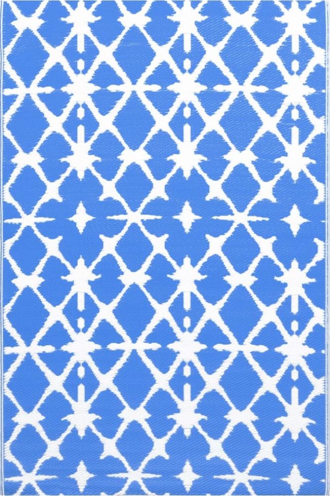 vidaXL Outdoor-Teppich ARAKIL Weiß und Blau 160x230 cm PP 310446 Bild 1