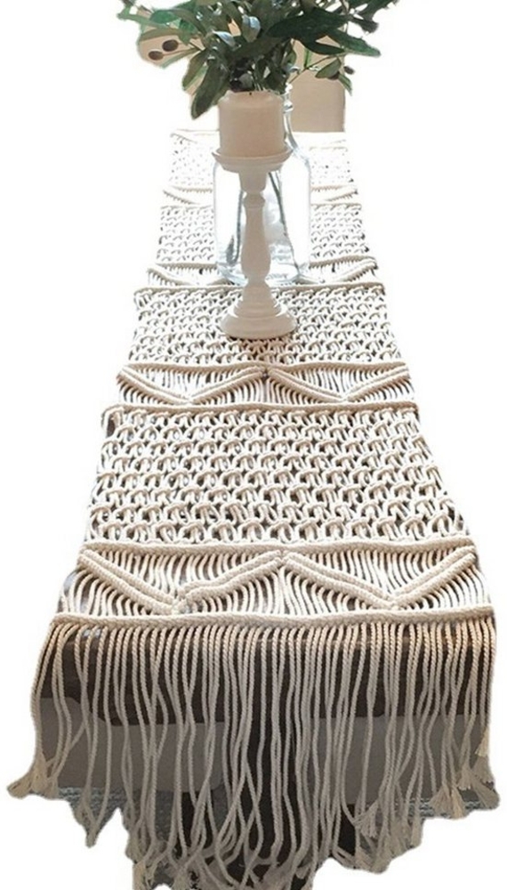 FELIXLEO Tischläufer Tischläufer Makramee 35x200cm Macrame mit Table Runner Handgewebtl Bild 1