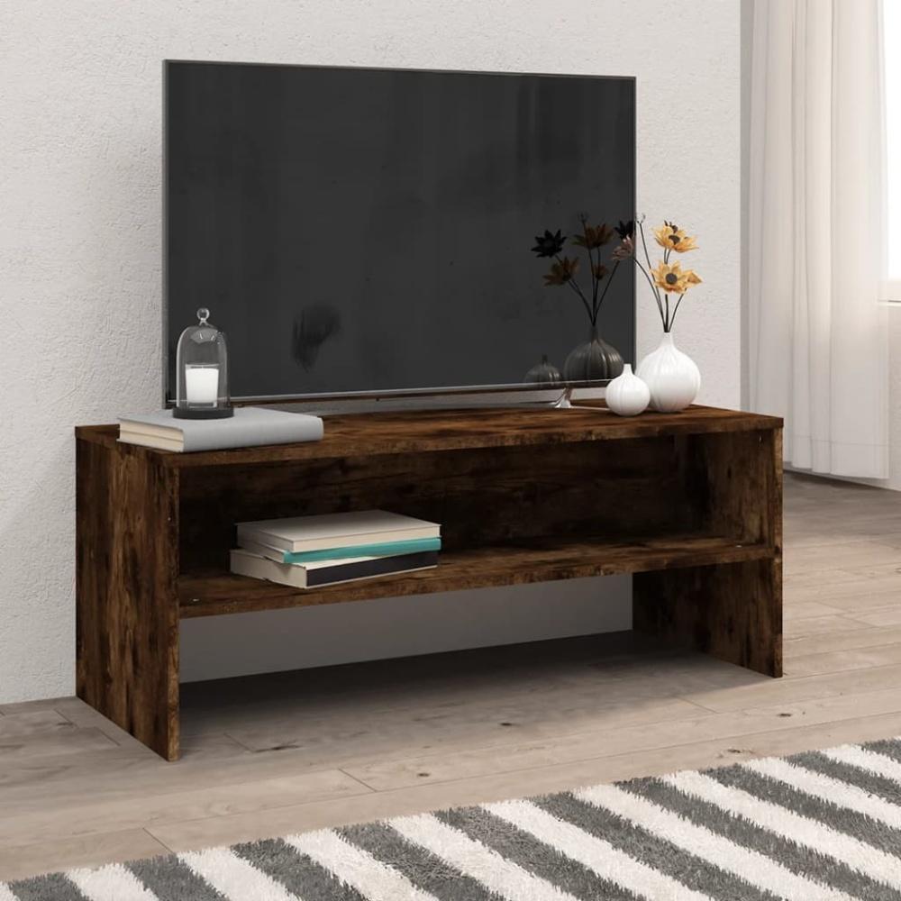 vidaXL TV-Schrank Räuchereiche 100x40x40 cm Holzwerkstoff 815231 Bild 1