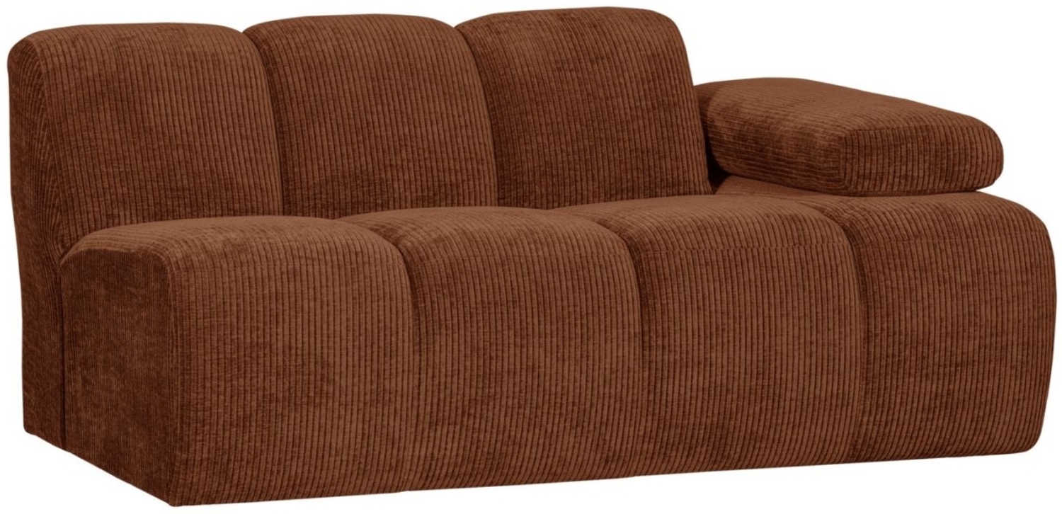 Modulsofa Mojo Flachcord 1,5er Arm-Rechts, Rostbraun Bild 1