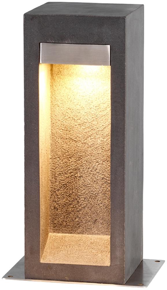 Elstead Lighting Parkstone Medium LED Pollerleuchte Basaltstein Edelstahl IP55 3000K Bild 1